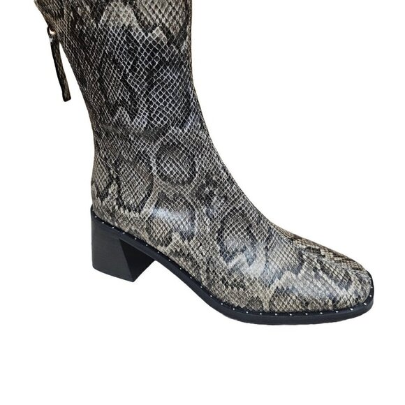 Open Edit Giah Snakeskin Boots - Picture 1 of 10